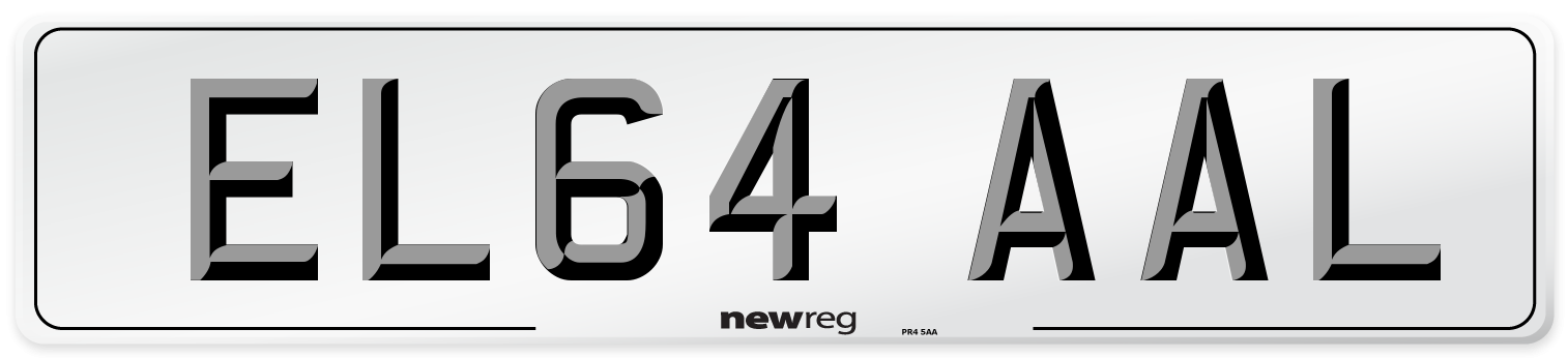 EL64 AAL Number Plate from New Reg
